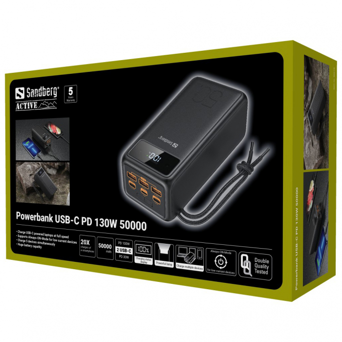 Sandberg Powerbank USB-C PD 130W 50000 [7]