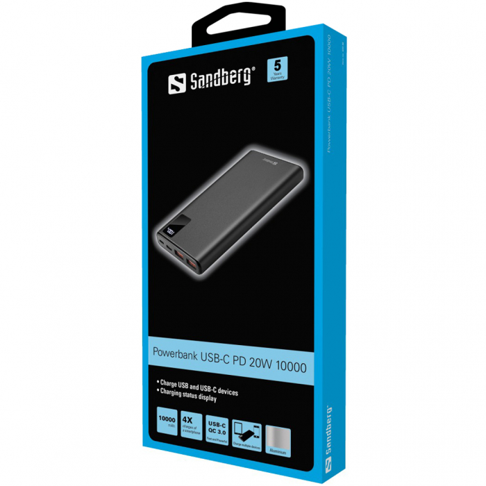 Sandberg Powerbank USB-C PD 20W 10000 [2]