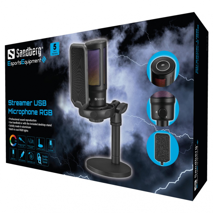 Sandberg Streamer USB Microphone RGB [4]