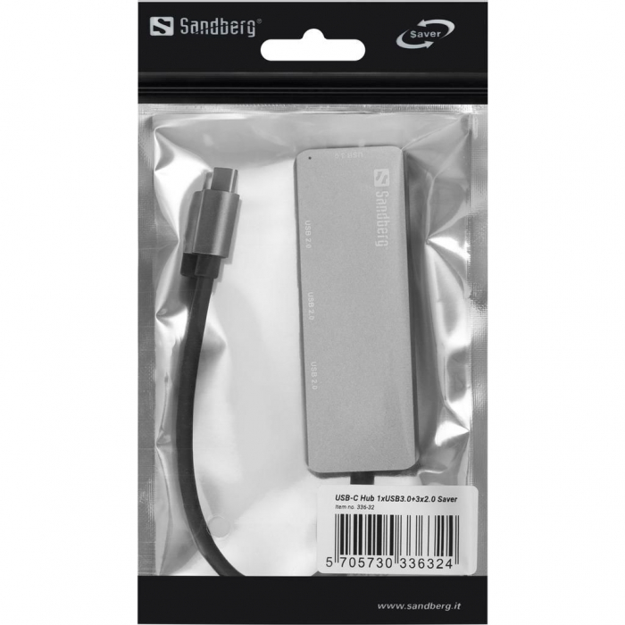Sandberg USB-C Hub 1xUSB3.0 3x2.0 SAVER [2]