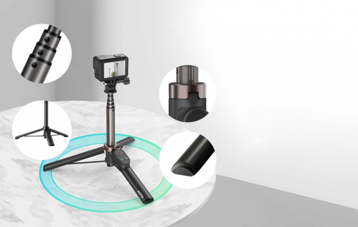 Selfie stick Telesin pentru smartphone-uri și camere sport cu telecomandă BT (TE-RCSS-001) [5]