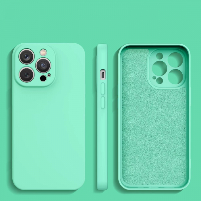 Husa silicon Husa silicon iPhone 14 Pro verde menta [2]