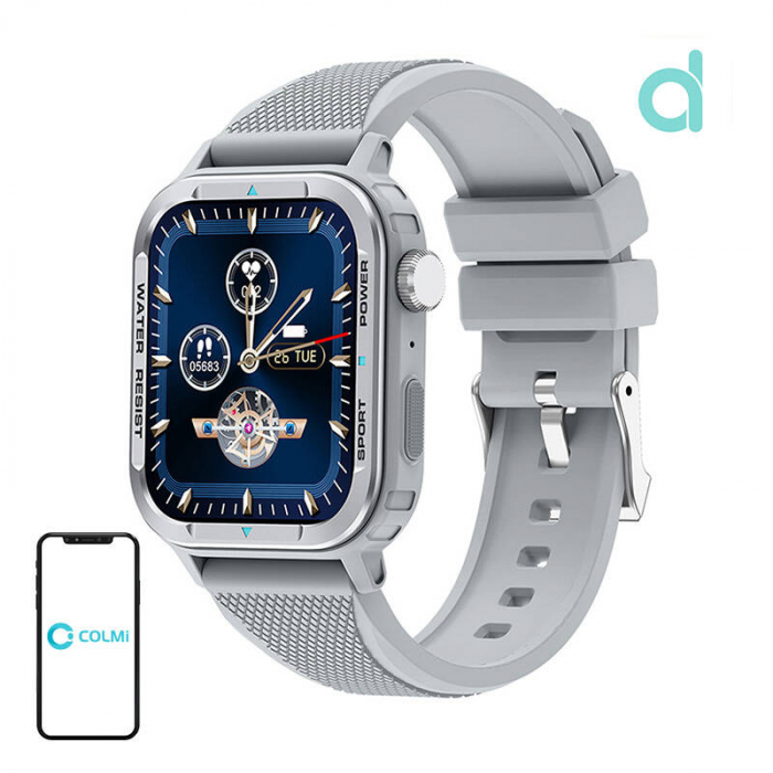 Smartwatch Colmi M41 – Ecran 1.9", Apeluri Bluetooth, 107 Moduri Sport, Monitorizare Sănătate, Argintiu [1]