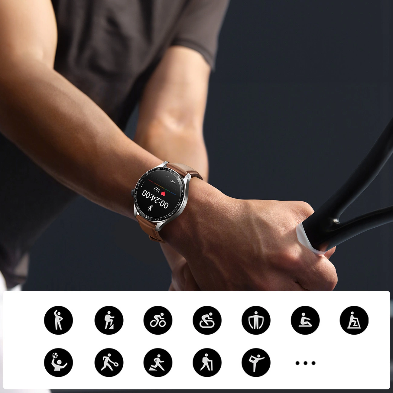 Smartwatch Joyroom Classic Series JR-FC2 PRO cu funcție de răspuns la apel - argintiu + curea cadou in cutie - Joyroom [9]