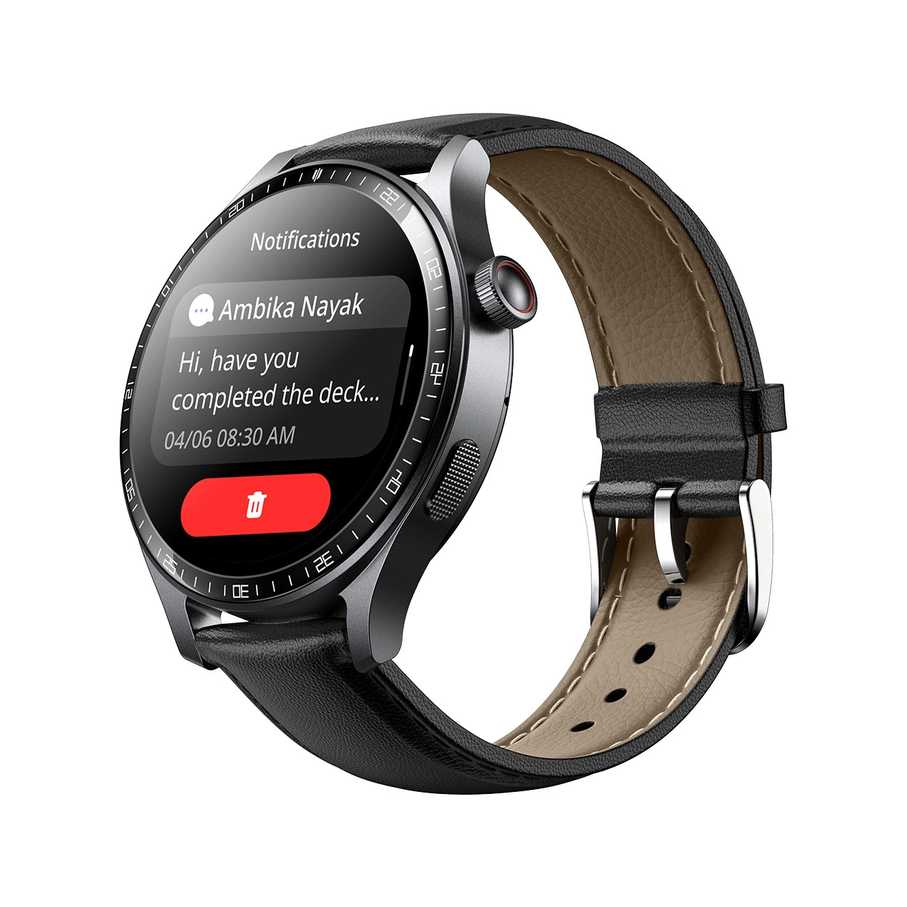 Smartwatch Joyroom Classic Series JR-FC2 PRO cu funcție de răspuns la apel - gri închis + curea cadou in cutie [3]
