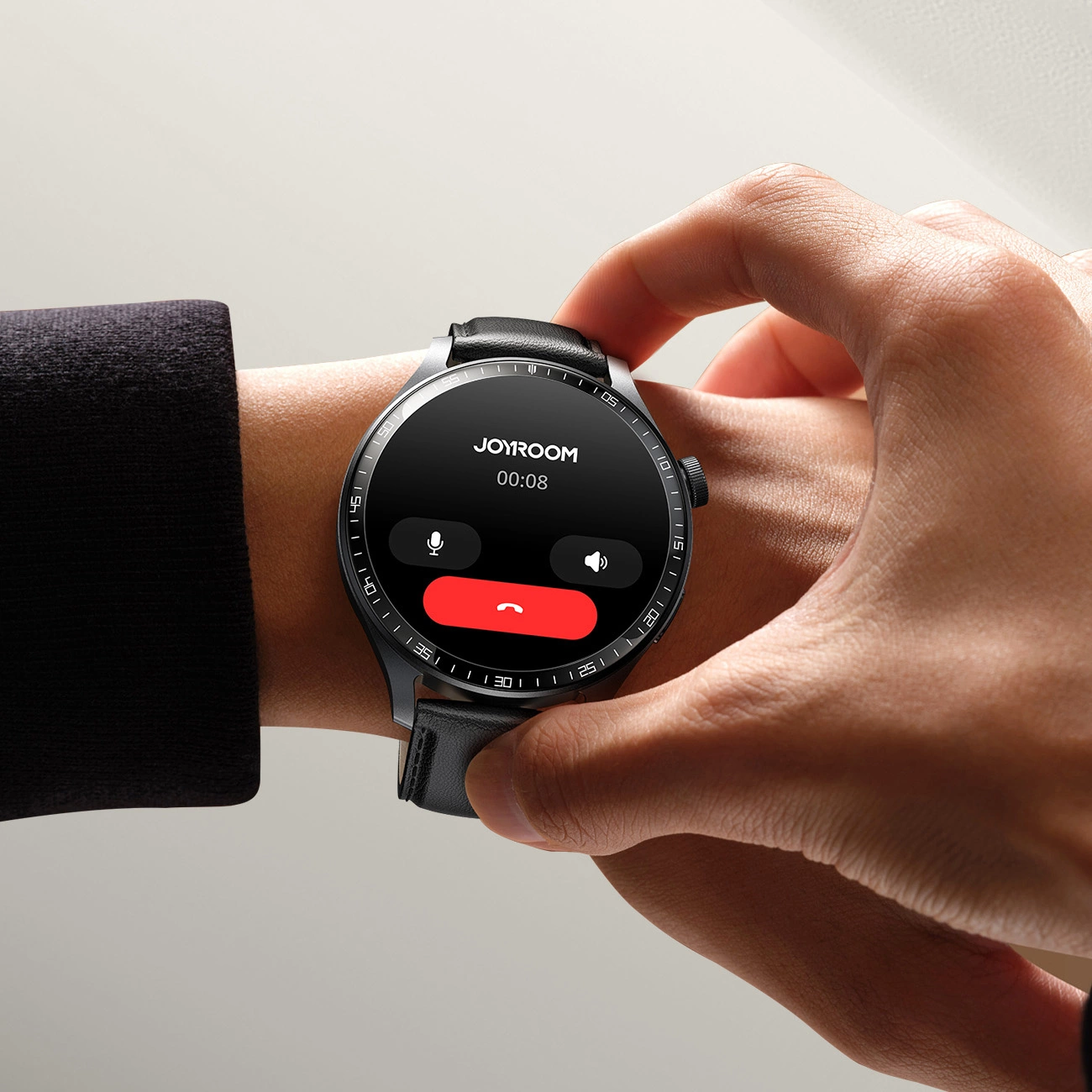 Smartwatch Joyroom Classic Series JR-FC2 PRO cu funcție de răspuns la apel - gri închis + curea cadou in cutie [17]