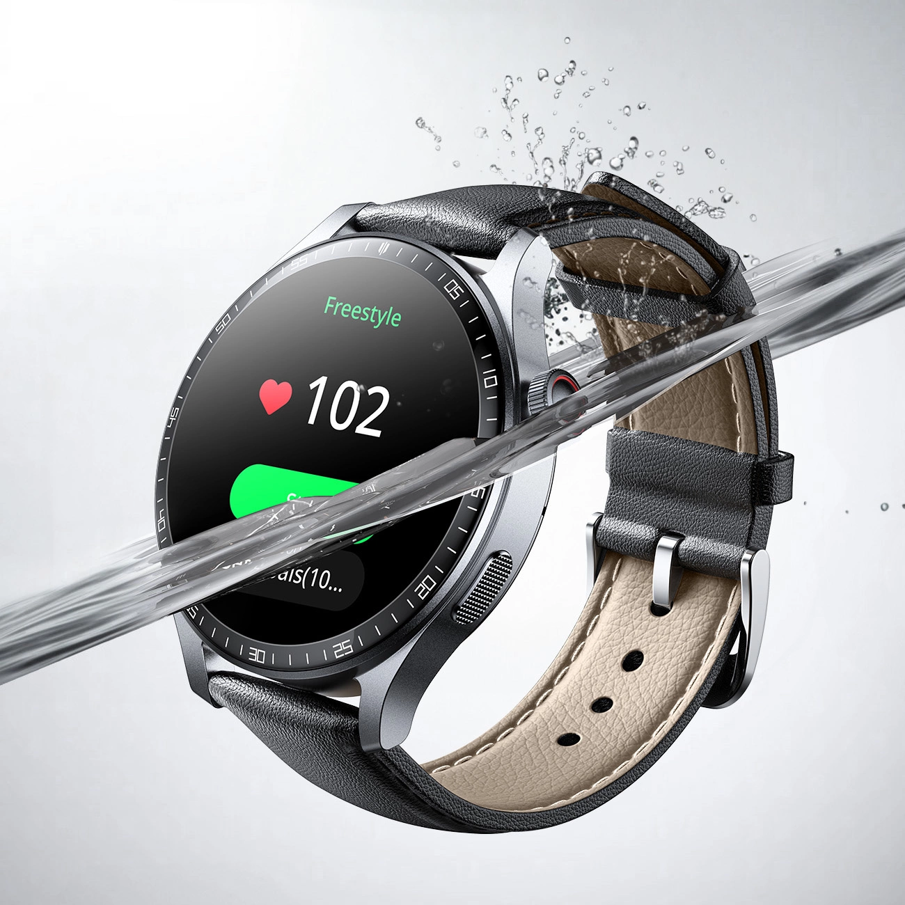 Smartwatch Joyroom Classic Series JR-FC2 PRO cu funcție de răspuns la apel - gri închis + curea cadou in cutie [16]