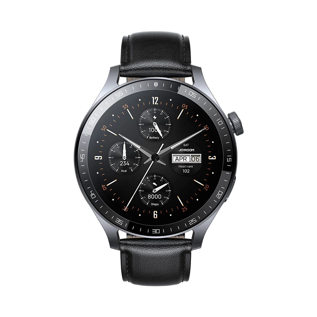 Smartwatch Joyroom Classic Series JR-FC2 PRO cu funcție de răspuns la apel - gri închis + curea cadou in cutie [2]