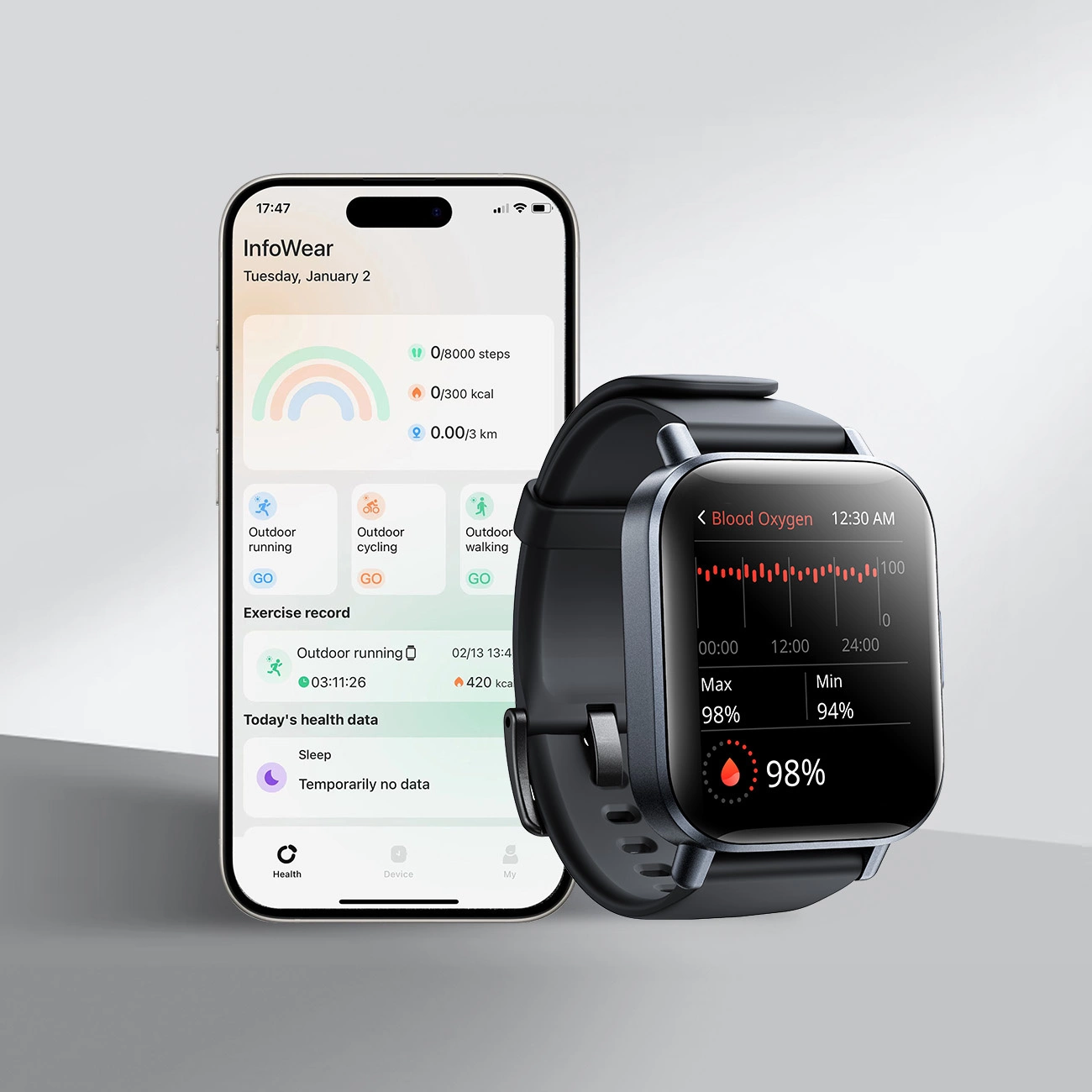 Smartwatch Joyroom Fit-Life JR-FT3S cu funcție de preluare a apelurilor - gri [7]