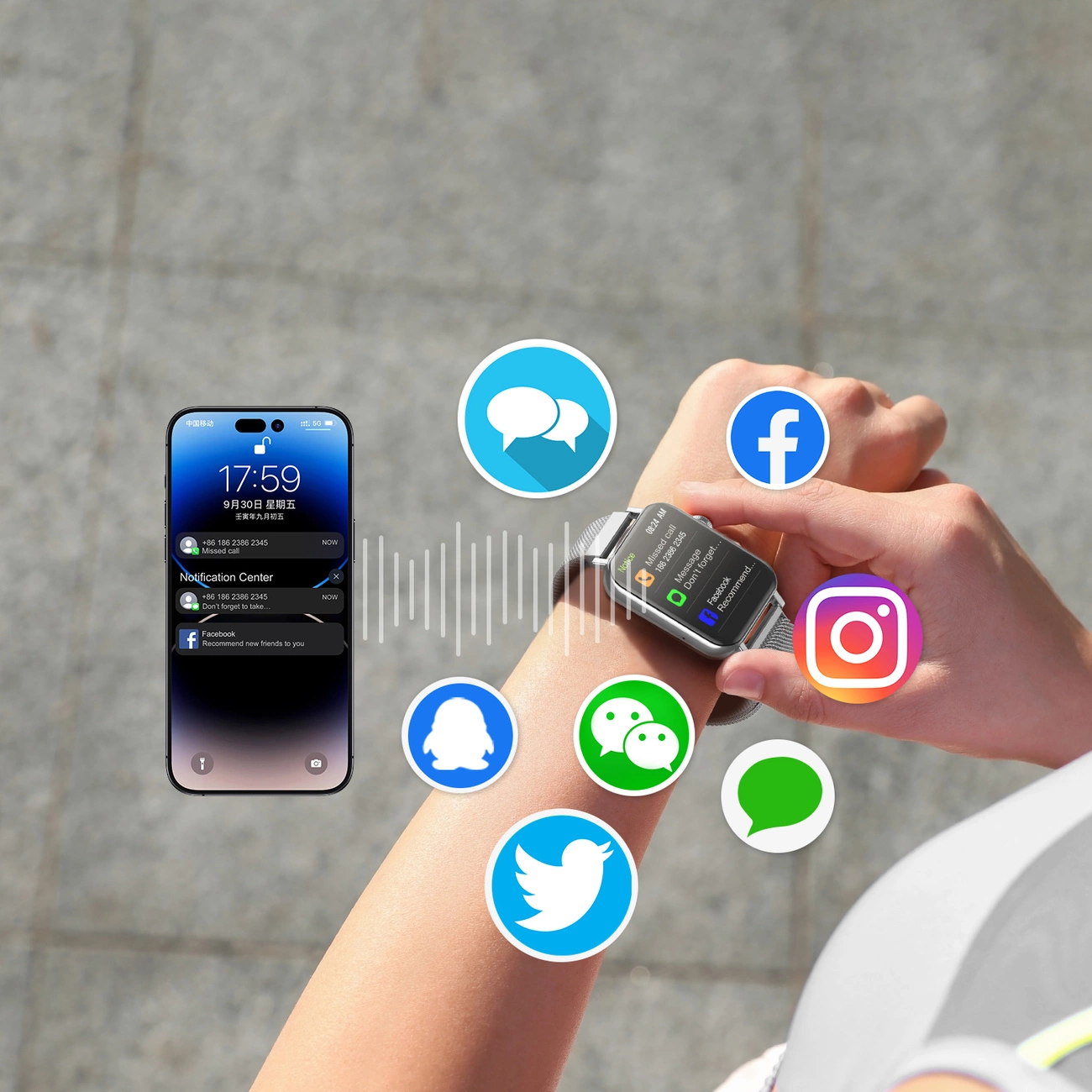 Smartwatch Joyroom JR-FT5 IP68 cu funcție de preluare a apelurilor - argintiu [3]