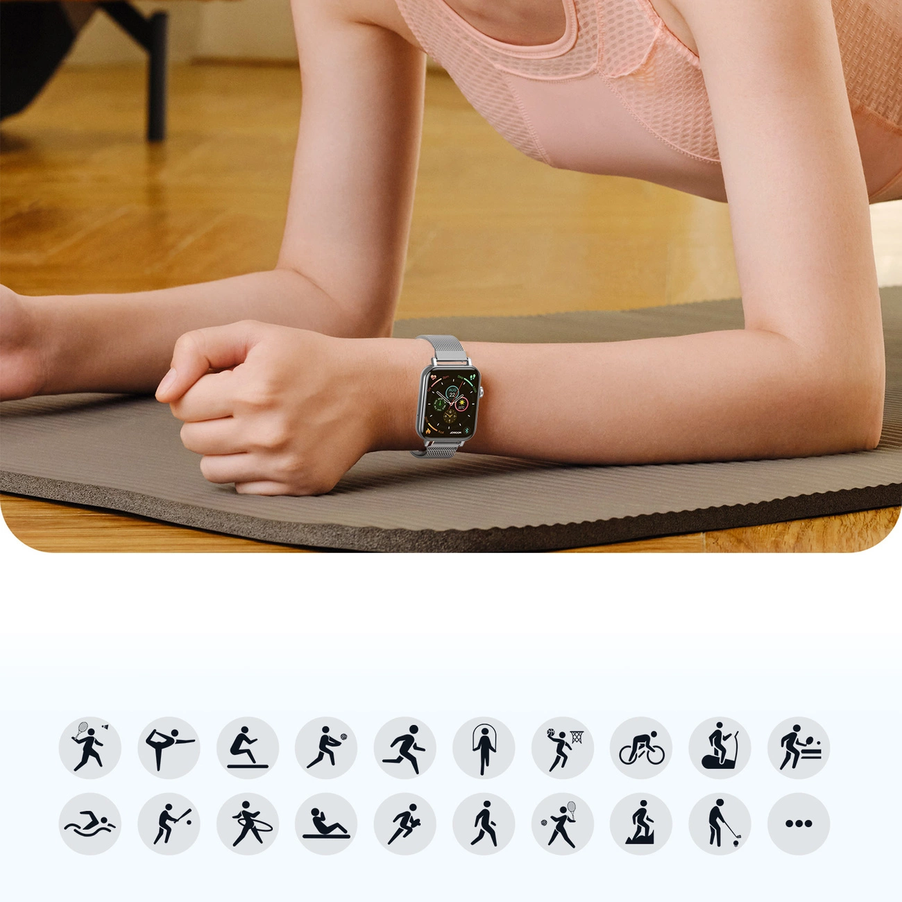 Smartwatch Joyroom JR-FT5 IP68 cu funcție de preluare a apelurilor - argintiu [7]