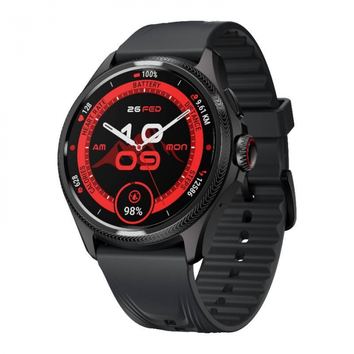 Smartwatch Mobvoi TicWatch Pro 5 Enduro Negru – Ceas inteligent cu ecran AMOLED 1.43”, apeluri Bluetooth, GPS avansat, monitorizare sănătate 24/7 și autonomie extinsă [1]