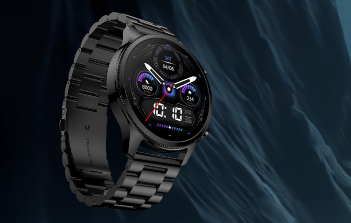 Smartwatch Noise Halo Plus – Ecran AMOLED 1.46", Apeluri Bluetooth, Carcasă din Oțel Inoxidabil, Rezistență IP68, Negru [2]