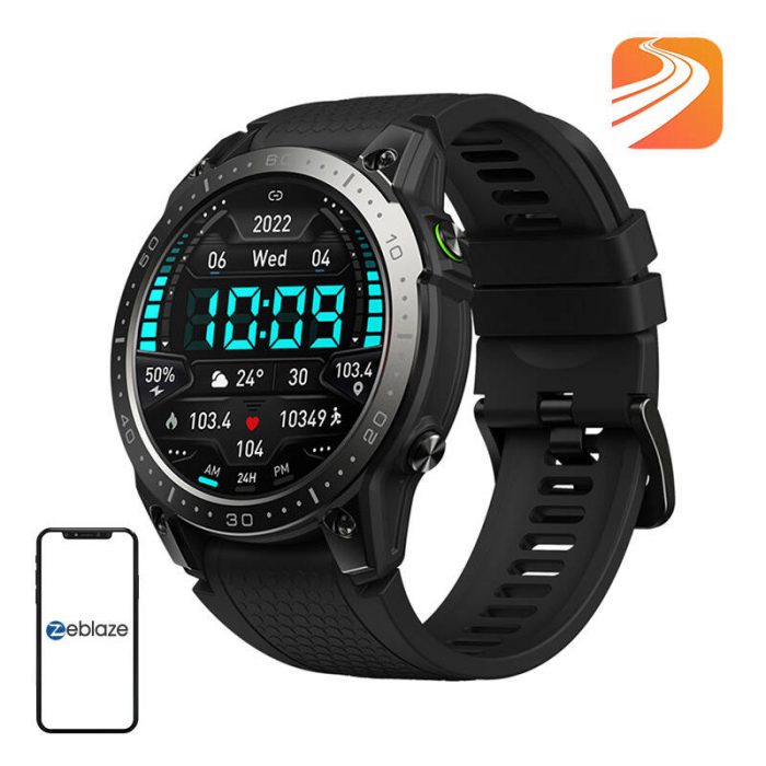 Smartwatch Zeblaze Ares 3 Pro – Ecran AMOLED, GPS, Apelare Bluetooth, Monitorizare Activitate, Rezistență la Apă, Negru [1]