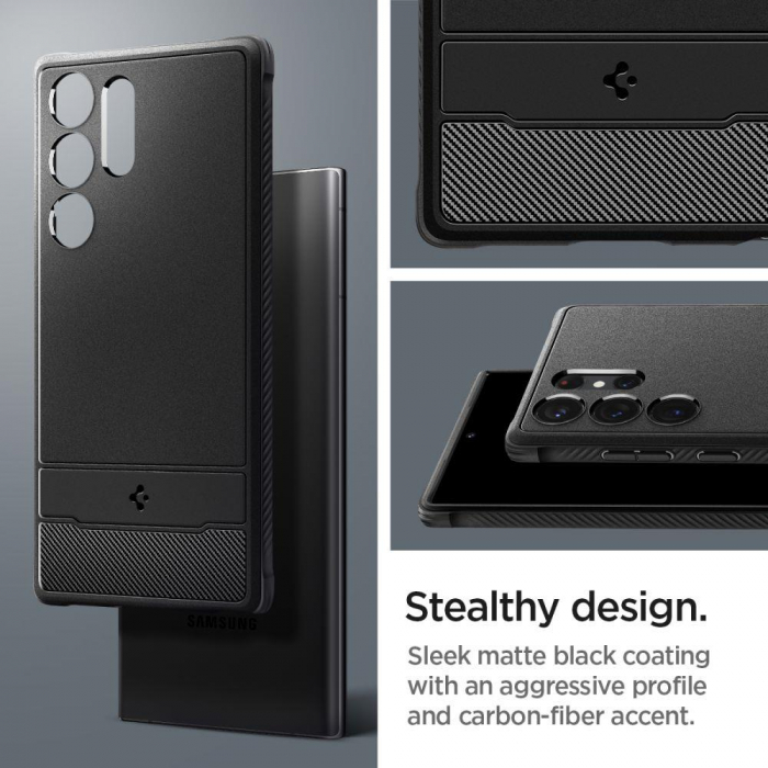 Spigen RUGGED ARMOR GALAXY S23 ULTRA MATTE BLACK [7]