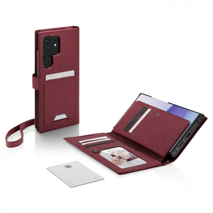 Spigen WALLET "S" PLUS GALAXY S23 ULTRA BURGUNDY [10]