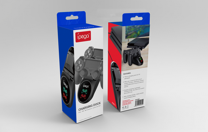 Stație de andocare duală iPega PG-9180 pentru controler de jocuri PS4 (negru) [9]