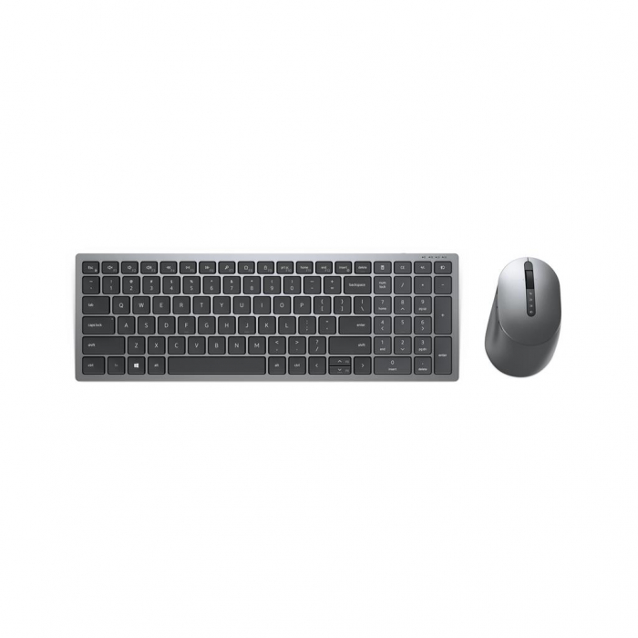 Tastatura + mouse DELL KM7120W  RF Wireless + Bluetooth Gray, Titanium [1]