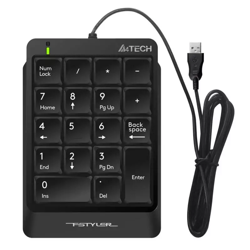 Tastatura numerica A4TECH Fstyler, 18 taste , USB , neagra [2]