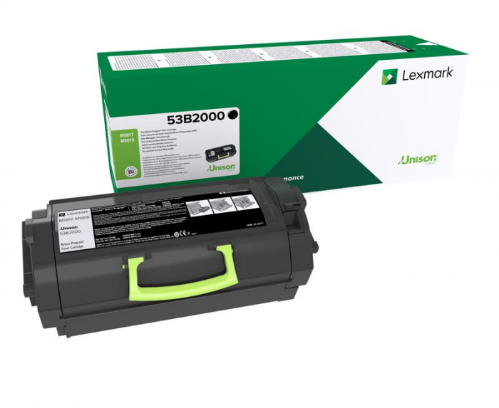 Toner Lexmark 53B2000, black, 11 k, Compatibilitate: MS817, MS818 [1]
