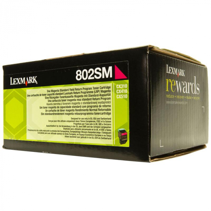 Toner Lexmark 80C2SM0, magenta, 2 k, CX310dn , CX310n , CX410de ,CX410de with 3 year Onsite Service , CX410dte , CX410e , CX510de ,CX510de Statoil , CX510dhe , CX510dthe [1]