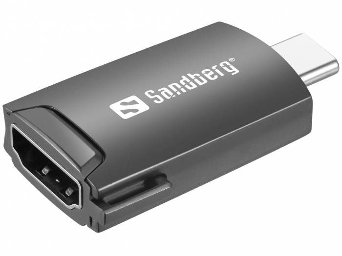Dongle USB-C la HDMI pentru streaming video 4K, adaptor compatibil cu laptopuri, tablete și telefoane pentru conexiune la TV sau monitoare externe [1]