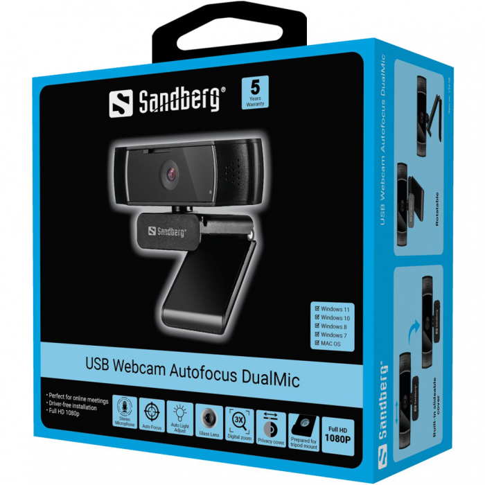 USB Webcam Autofocus DualMic [6]