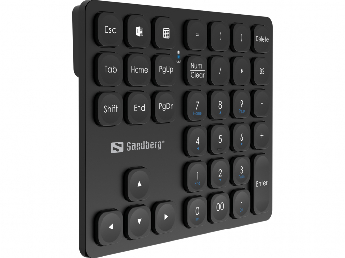 Tastatură Numerică Wireless Sandberg Pro – 36 Taste, Dual Mode 2.4GHz & Bluetooth, Baterie Reîncărcabilă [3]