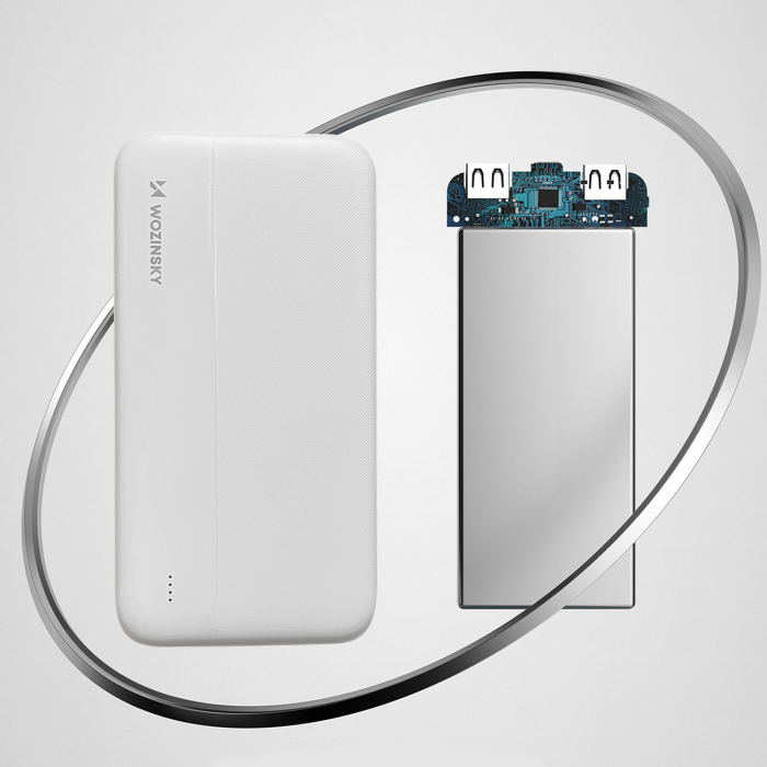 Wozinsky powerbank Li-Po 10000mAh 2 x USB white (WPBWE1) [5]