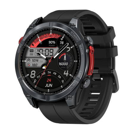 Smartwatch - Smartwatch Zeblaze Stratos 4 Rugged cu Apeluri Bluetooth, GPS Multi-Band, AMOLED 1.43”, Autonomie până la 60 Zile – Negru