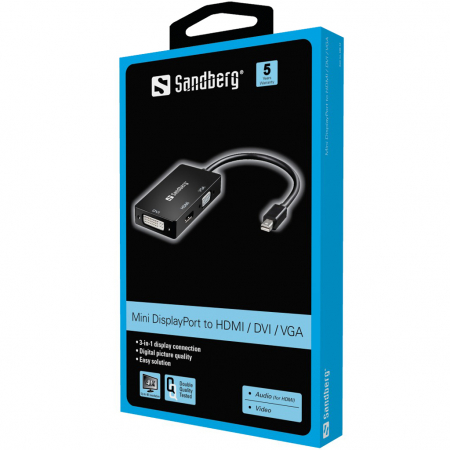 Adaptor Mini DisplayPort  > HDMI+DVI+VGA [1]