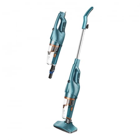Aspirator vertical 2-în-1 Deerma DX900 – 600W, 17.000 Pa, Filtru HEPA, Silențios, Turcoaz [2]
