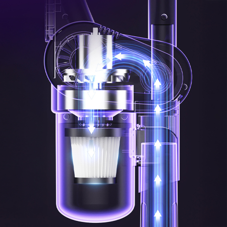 Aspirator vertical portabil 4 în 1 gri cu perie pentru acarieni și saltele [12]