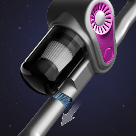 Aspirator vertical portabil 4 în 1 gri cu perie pentru acarieni și saltele [10]