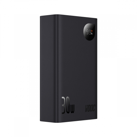 Baseus Adaman2 powerbank with digital display 20000mAh 30W 2 x USB / 1x USB Type C Power Delivery Quick Charge SCP, Oppo Super VOOC black (PPAD050101) [1]