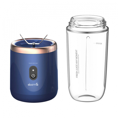 Blender Portabil Deerma NU06, 400ml, 140W, Lame Inox, Reîncărcabil USB [3]