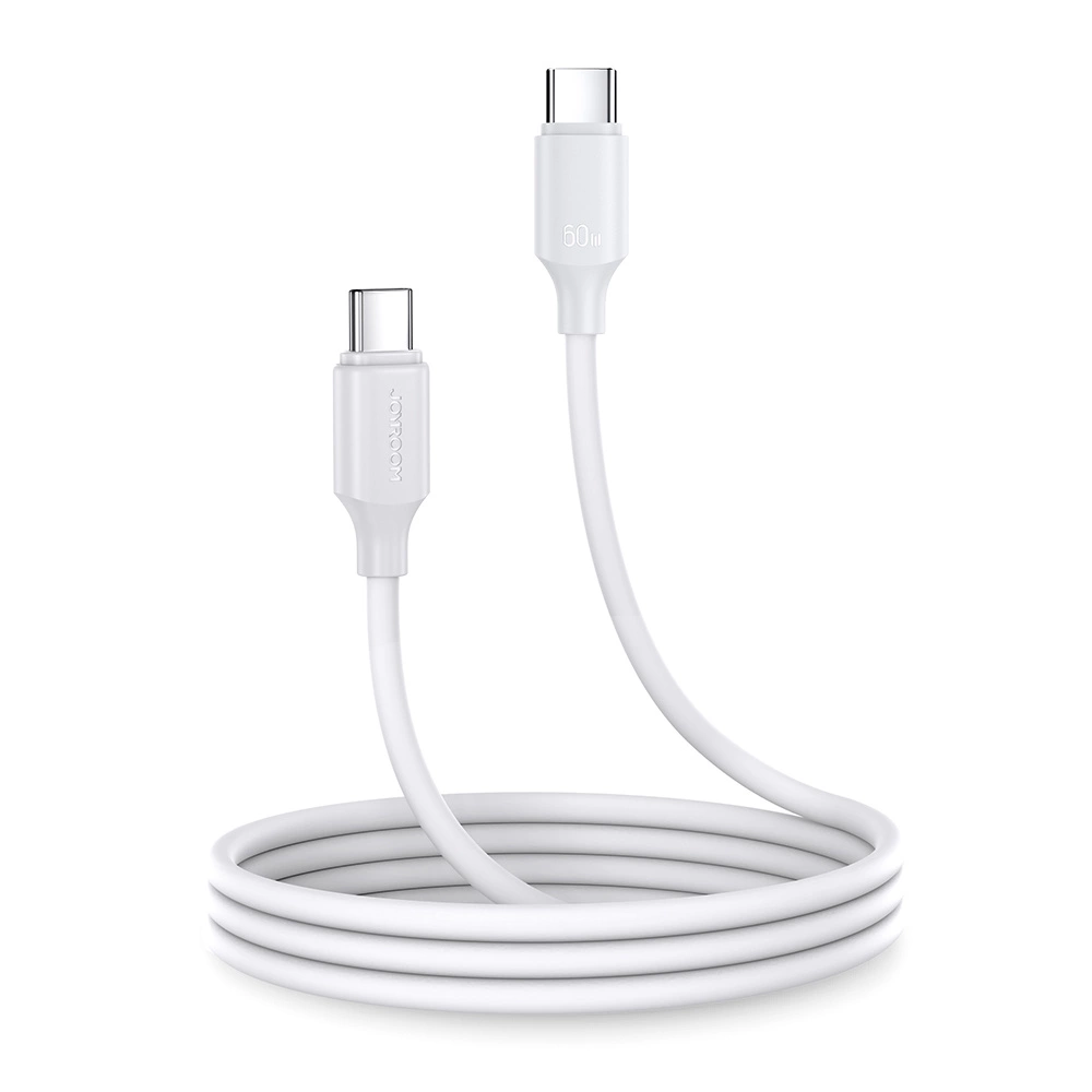 Cablu de date Joyroom Long-Lasting Series A9 USB-C / USB-C PD QC 60W 3A 1m - alb