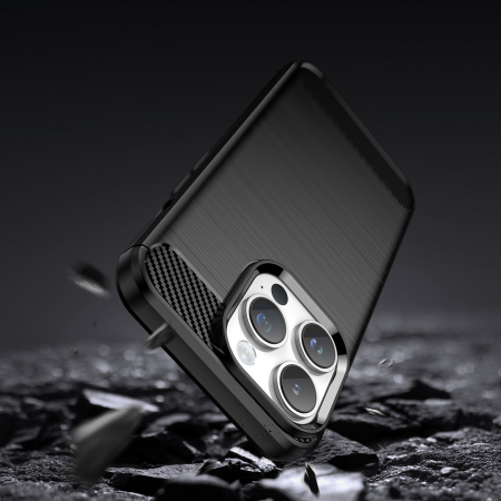 Carbon Case iPhone 14 Pro flexible gel back cover black [2]