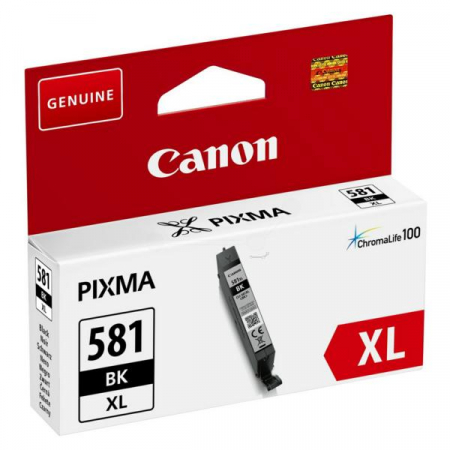 Cerneală Originală - Cartus cerneala Canon CLI581XLB, black,8.3 ml, PIXMA TS6151 PIXMA TS8151 PIXMA TR7550 PIXMA TS8150 PIXMA TR8550 PIXMA TS9155 PIXMA TS6150 PIXMA TS8152 PIXMA TS9150.