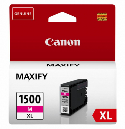 Cerneală Originală - Cartus cerneala Canon PGI1500XLM, magenta, Dual Resistant High Density, capacitate 12ml / 1020 pagini, pentru Canon Maxify MB2350, MB2050.