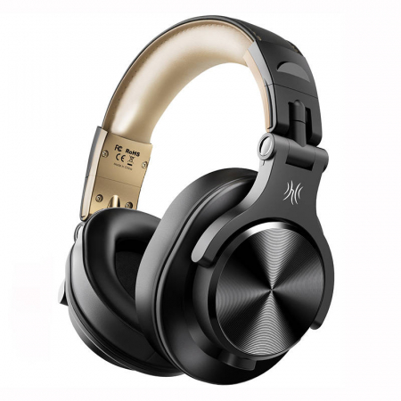 Căști audio telefoane mobile - Căști wireless OneOdio Fusion A70 over-ear Bluetooth, culoare auriu