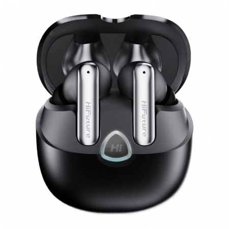 Căști wireless TWS HiFuture Sonic Air, Bluetooth 5.3, autonomie 35h, anulare zgomot, sunet clar, microfon, negru [3]