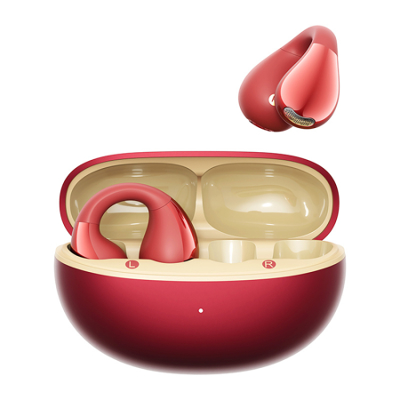 Căști wireless QCY Crossky Clip C30S open-ear Bluetooth pentru sport, culoare roșu [4]