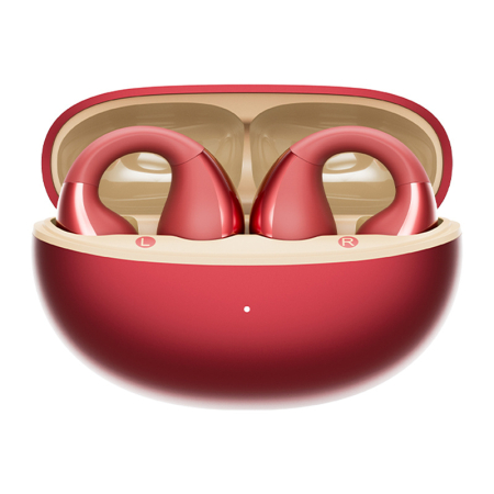 Accesorii telefoane mobile - Căști wireless QCY Crossky Clip C30S open-ear Bluetooth pentru sport, culoare roșu