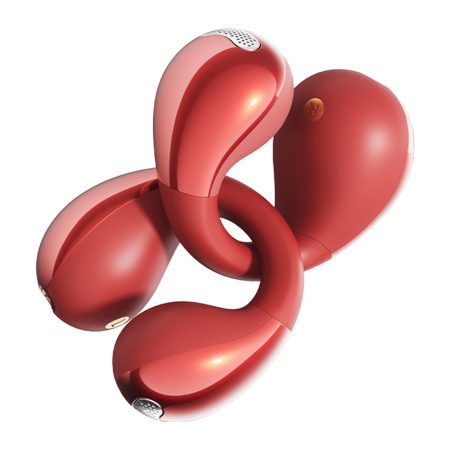 Căști wireless QCY Crossky Clip C30S open-ear Bluetooth pentru sport, culoare roșu [5]