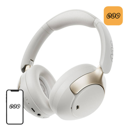 Căști wireless QCY H3 Pro,ANC, over-ear Bluetooth, culoare alb