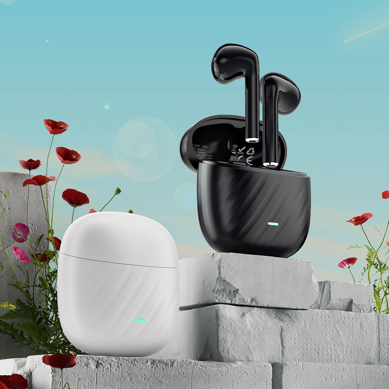 Căști wireless TWS Dudao U14+  , Carcasa de incarcare ,  Bluetooth 5.3 - negru [4]