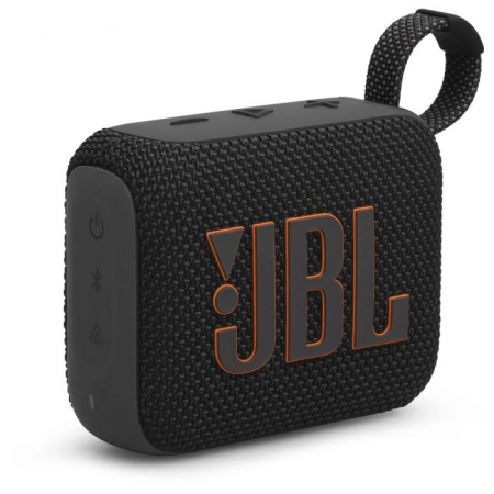 Difuzoare portabile - Difuzor wireless Bluetooth JBL Go 4 negru – Sunet JBL Pro de 4,2W, design ultra-portabil, rezistent la apă și praf IP67, până la 7 ore de redare