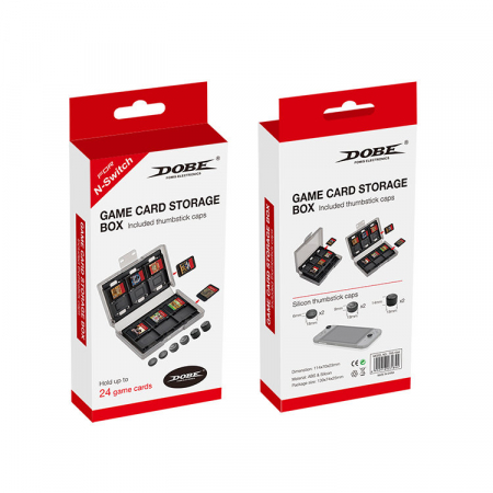 Dobe set of caps for Nintendo Switch + box for memory cards black (TNS-1844) [4]