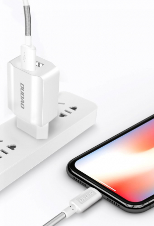 Dudao EU wall charger 2x USB 5V / 2.4A white (A2EU white) [2]